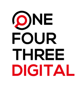 one four three digital logo